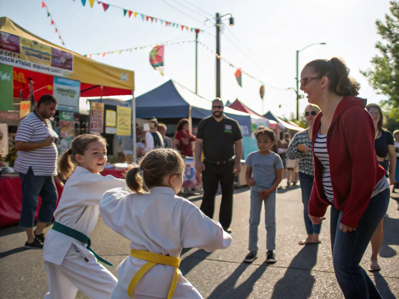 A photo of a community event organized by ACADEMIE DUBOC KRAV MAGA 27, highlighting inclusivity and cohesion.